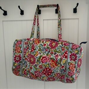 Vera Bradley Hope Garden Floral Large Travel Carry On Bag Duffle 20" x 12"